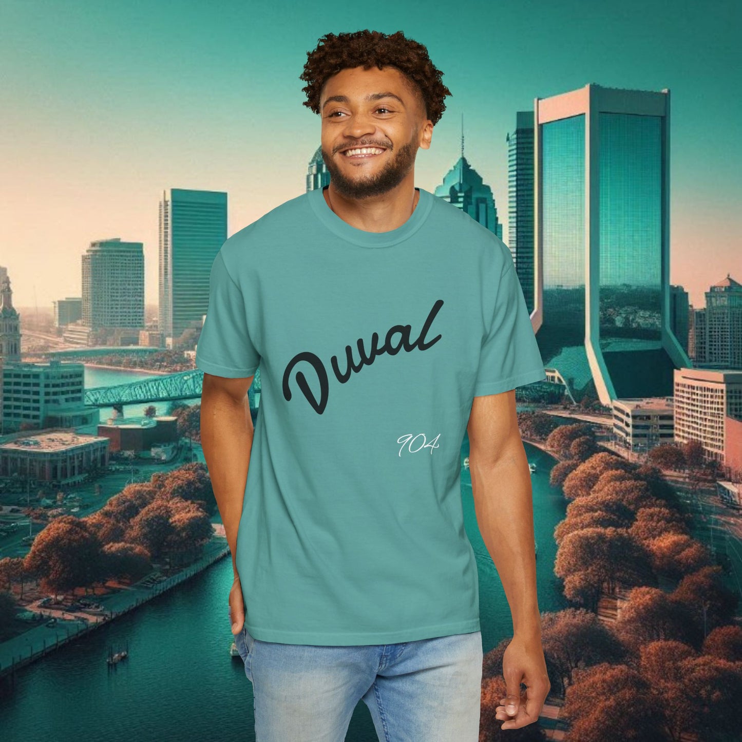 Duval Script T‑Shirt — Jacksonville Retro City Tee, Perfect for Gameday or Everyday Use. Soft style T-Shirt.