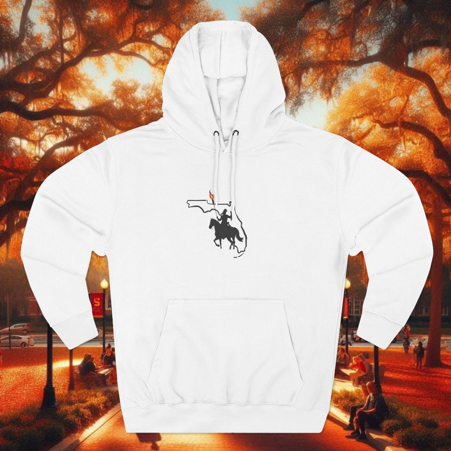 Seminoles Inspired Fleece Hoodie, Game Day Apparel, College Sports Fan Gift, Football Spirit Wear