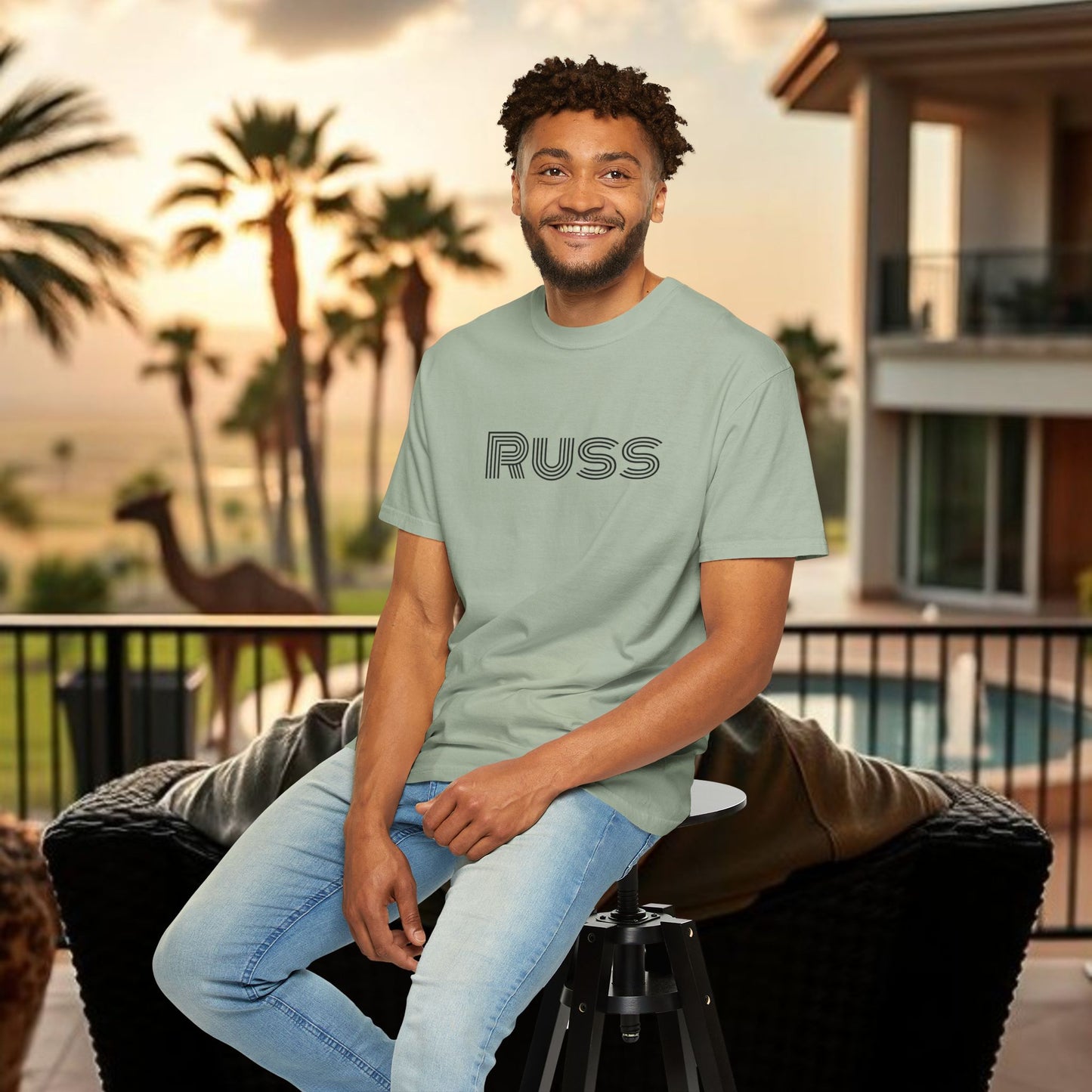 Russ Unisex T-Shirt with Retro Design, Hip-Hop Shirt, Casual Wear, Unique Style, Russ Apparel
