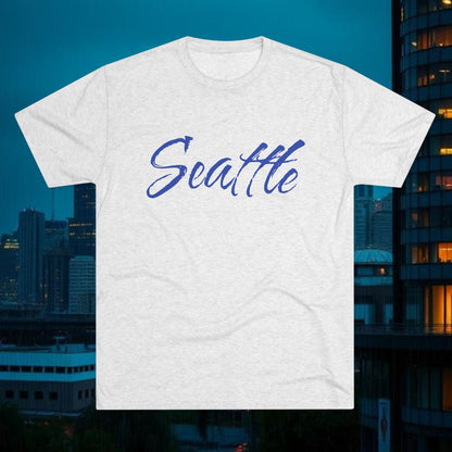 Seattle Script Tee — Casual City Souvenir T-Shirt, Perfect for Gameday, Tri-Blend Soft Material
