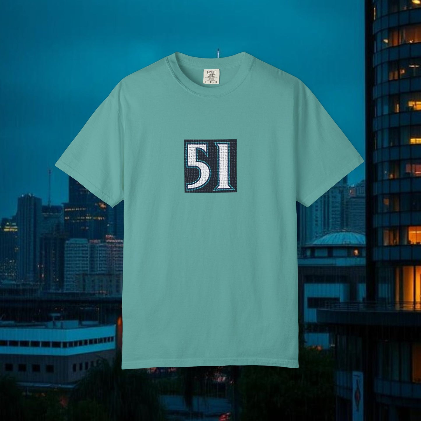 Legends #51 Retro Unisex Garment-Dyed T-shirt with Minimalist 51 Design, Casual Wear, Seattle Fans, Birthday, Everyday Comfort