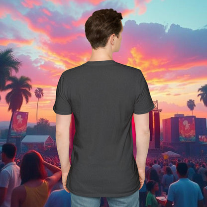 Colorful Acoustic Guitar T-Shirt, Music Lover's Tee, Festival Wear, Gift for Musicians, Vibrant Graphic Shirt