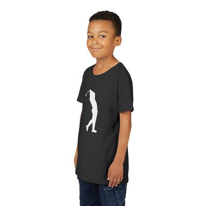 Youth Golf T-Shirt — Silhouette Golfer Short Sleeve Tee