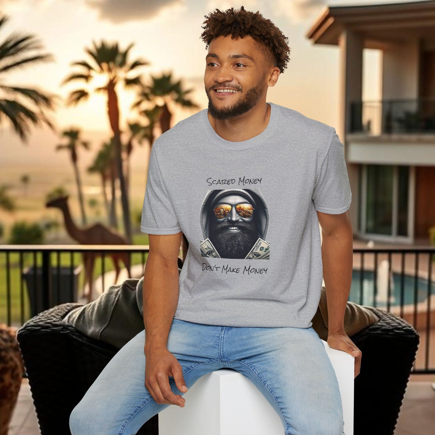 Scared Money Unisex Softstyle T-Shirt - Casual Wear, Streetwear, Gift for Him, Statement Tee, Urban Fashion