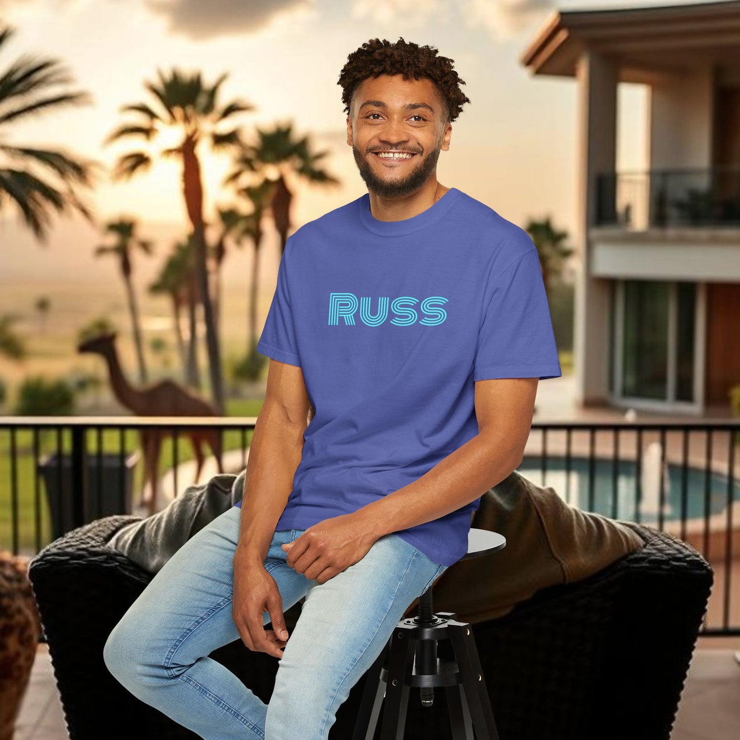 Russ Unisex T-Shirt with Retro Design, Hip-Hop Shirt, Casual Wear, Unique Style, Russ Apparel