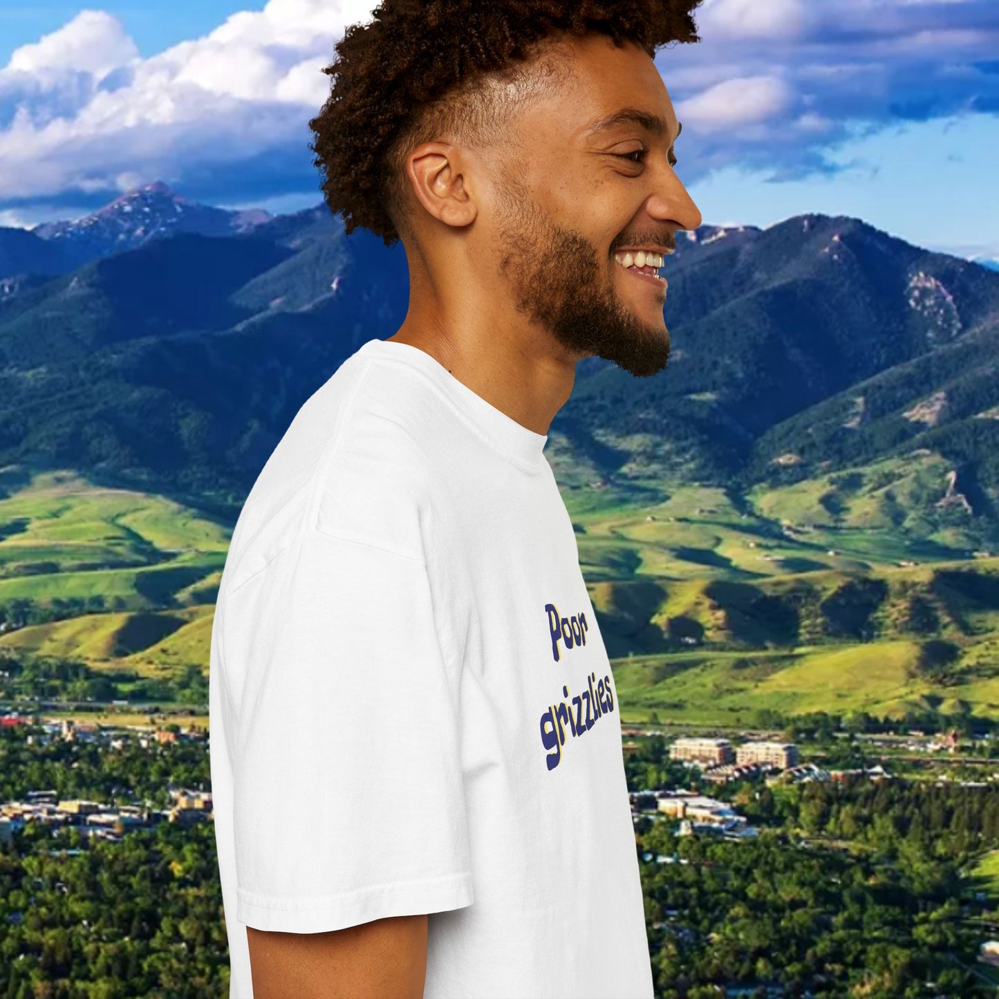 Poor grizzlies Garment-Dyed T-Shirt - Soft Casual Wear, Eco-Friendly Gift, Game Day Gear, Comfortable Tee