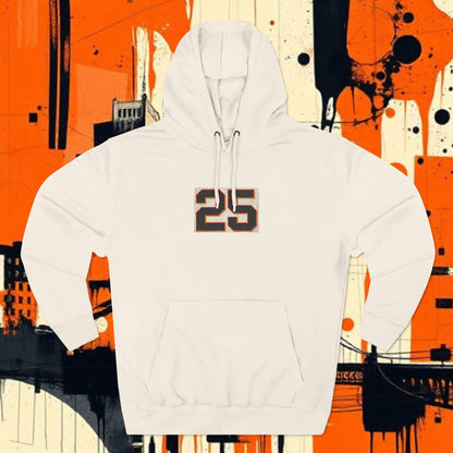 Giants Fans Fleece Hoodie with Number 25 Design - Perfect for Sports Fans, Everyday Wear, Gym, Giants Games