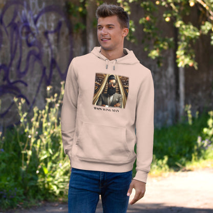 Wing Man Hooded Sweatshirt - Cozy Graphic Hoodie for King Vibe Lovers, Perfect for Casual Wear, Gifts, and Celebrations