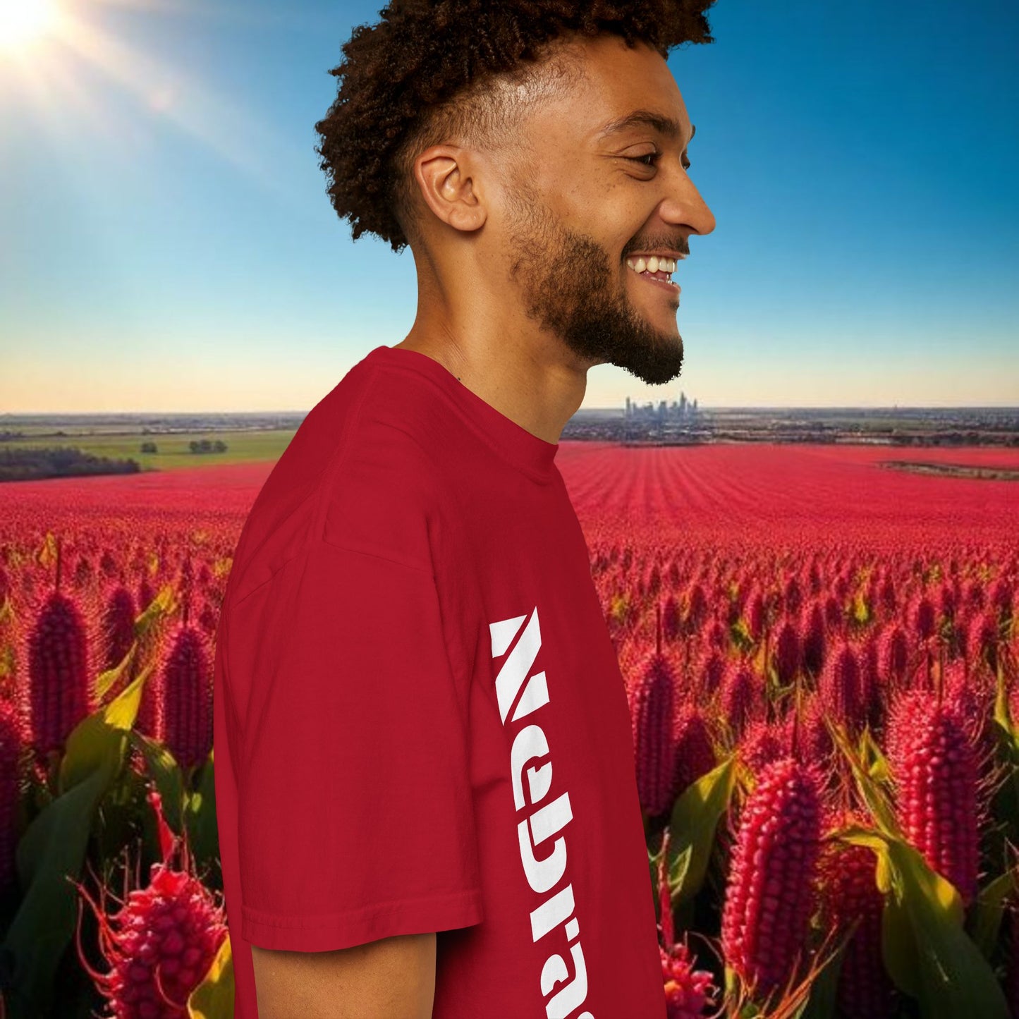 Lincoln Nebraska Area Code T-Shirt — White Tee with Red "Nebraska" & 402 Back Print, Soft-Style T-Shirt