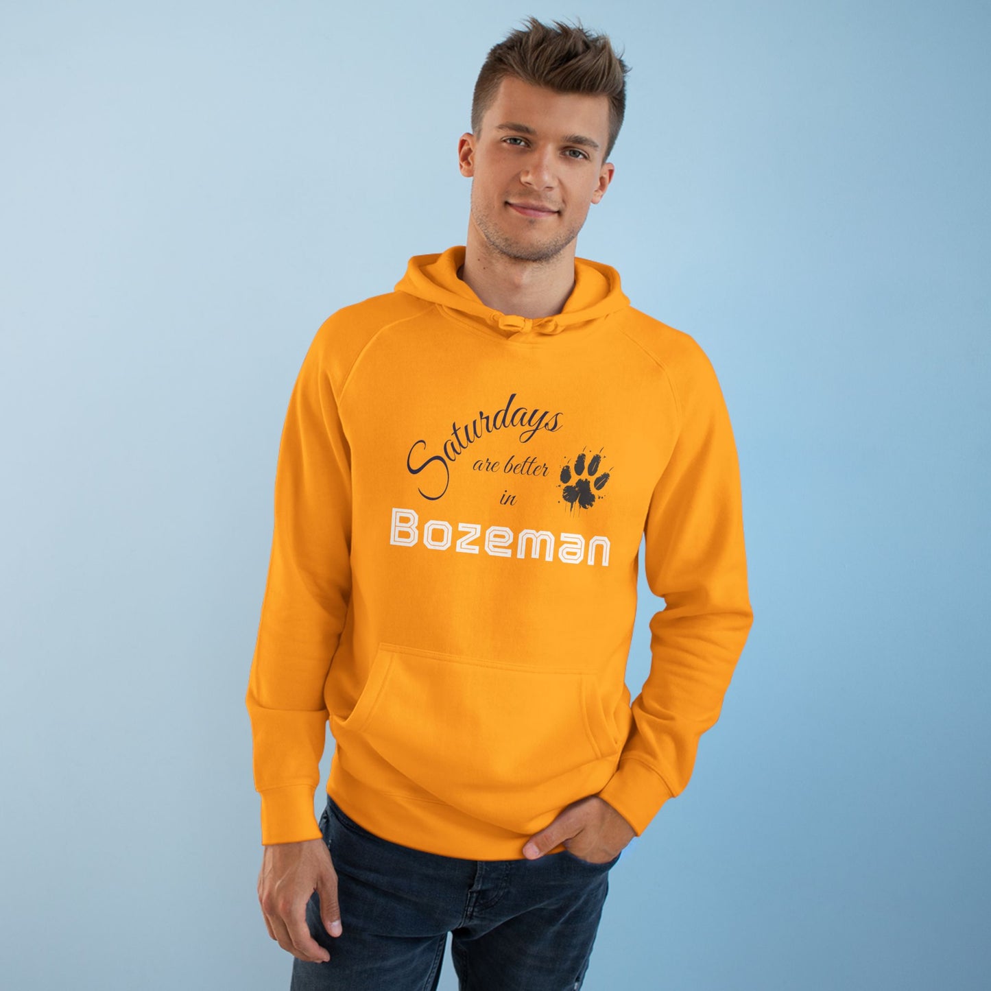 Bozeman Saturdays Unisex Hoodie, Cozy Sweatshirt, Fall Fashion, Casual Wear, Perfect Gift for Him/Her, Outdoor Adventures