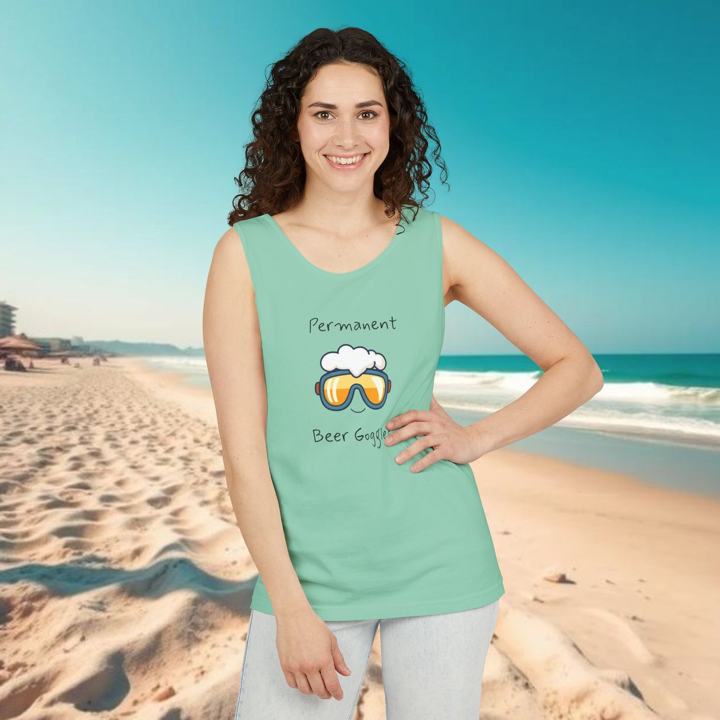 Beer Goggles Tank Top, Unisex Tank, Summer Apparel, Beachwear, Funny Gift, Pool Party Top