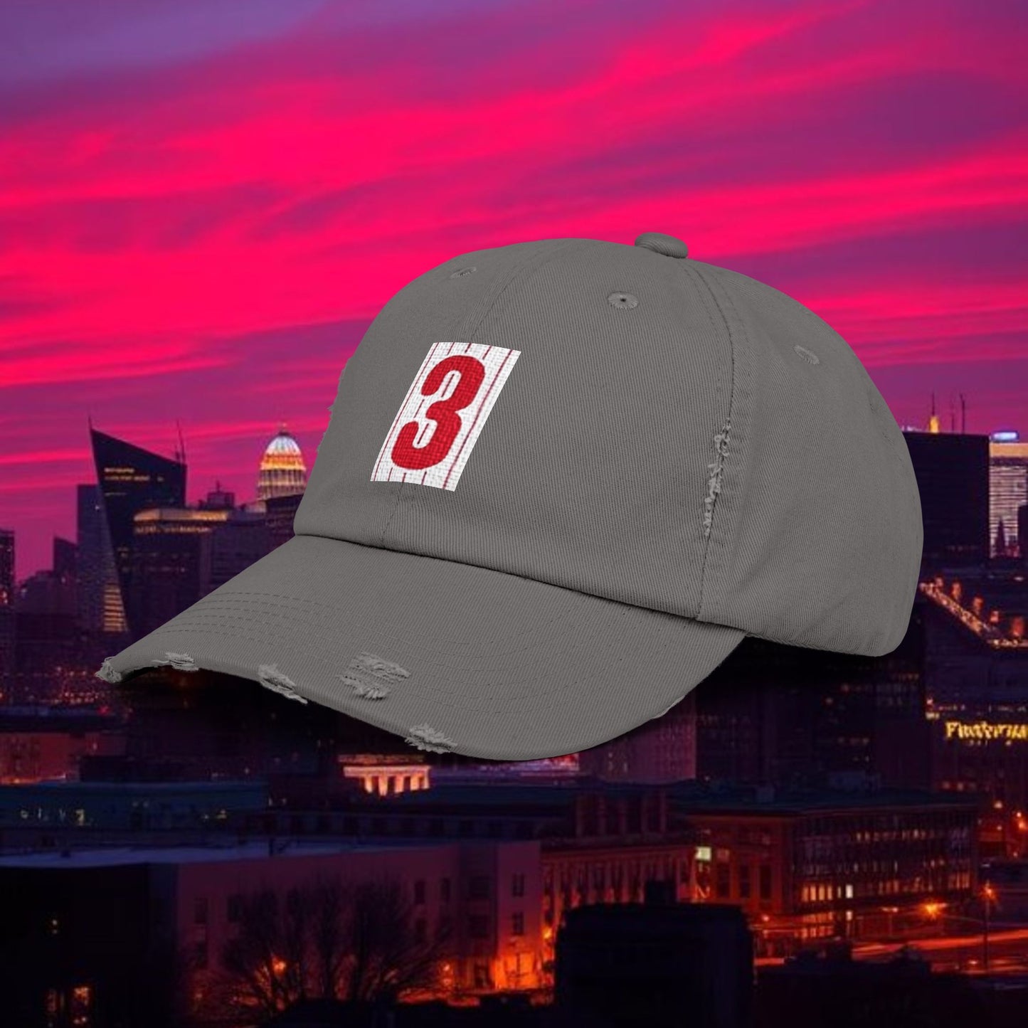 Baseball Stars #3 Distressed Baseball Cap, Vintage Style Hat, Casual Everyday Wear, Gift for Baseball Fans, Stylish Hat