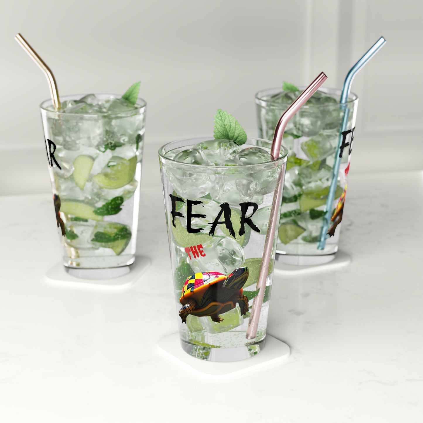 Maryland Inspired Pint Glass | Unique Drinking Glass, Funny Gift, Party Essential, Home Bar Decor, Beer Lover's Mug