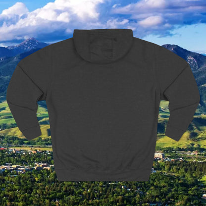 Bobcat Paw Print Fleece Hoodie, Cozy Sweatshirt, Casual Outdoor Wear, Unique Gift for Cat Fans, Montana State Fans