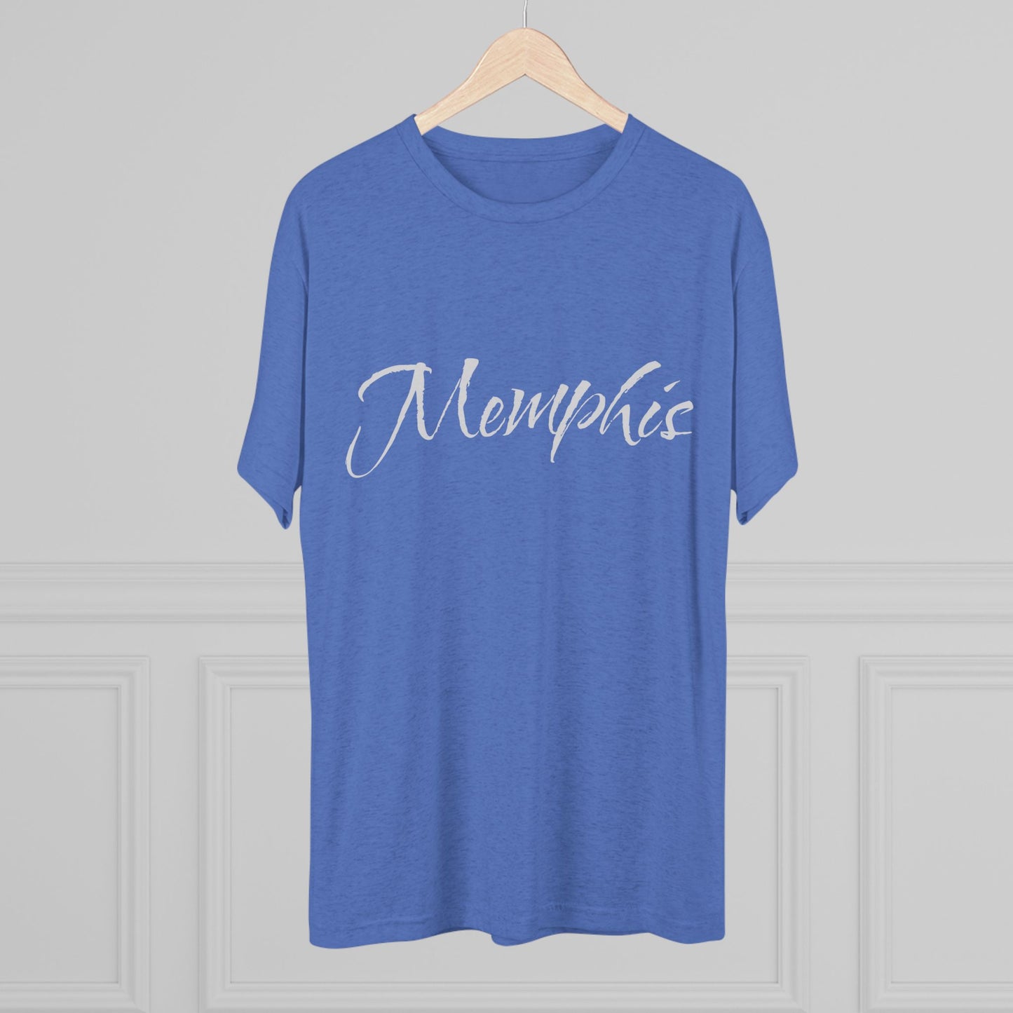 Memphis Script Tee — City Name Graphic T-Shirt, Tri-Blend Ultra Comfort, Perfect for a Night out or Gameday.