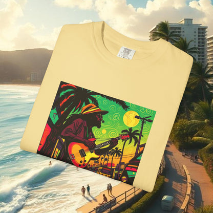 Vibrant Beach Vibes Unisex T-Shirt - Music & Paradise Design