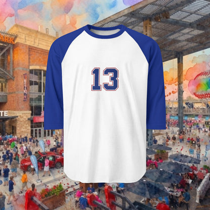 Baseball Stars Raglan Shirt, Unisex Tee for Sports Lovers, Perfect Gift for Game Day, Casual Outfit, Team Spirit Wear, Number 13 Shirt