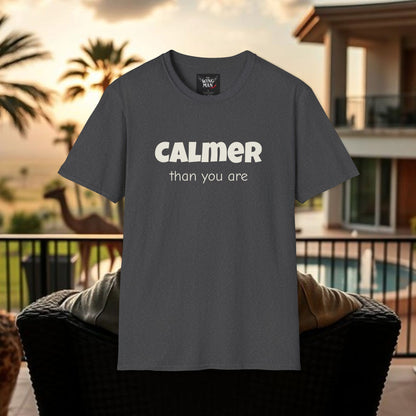 Calm Vibes Unisex Softstyle T-Shirt | Relaxing Tee, Chill Shirt, Gift for Stress Relief, Casual Wear, Mindfulness Apparel