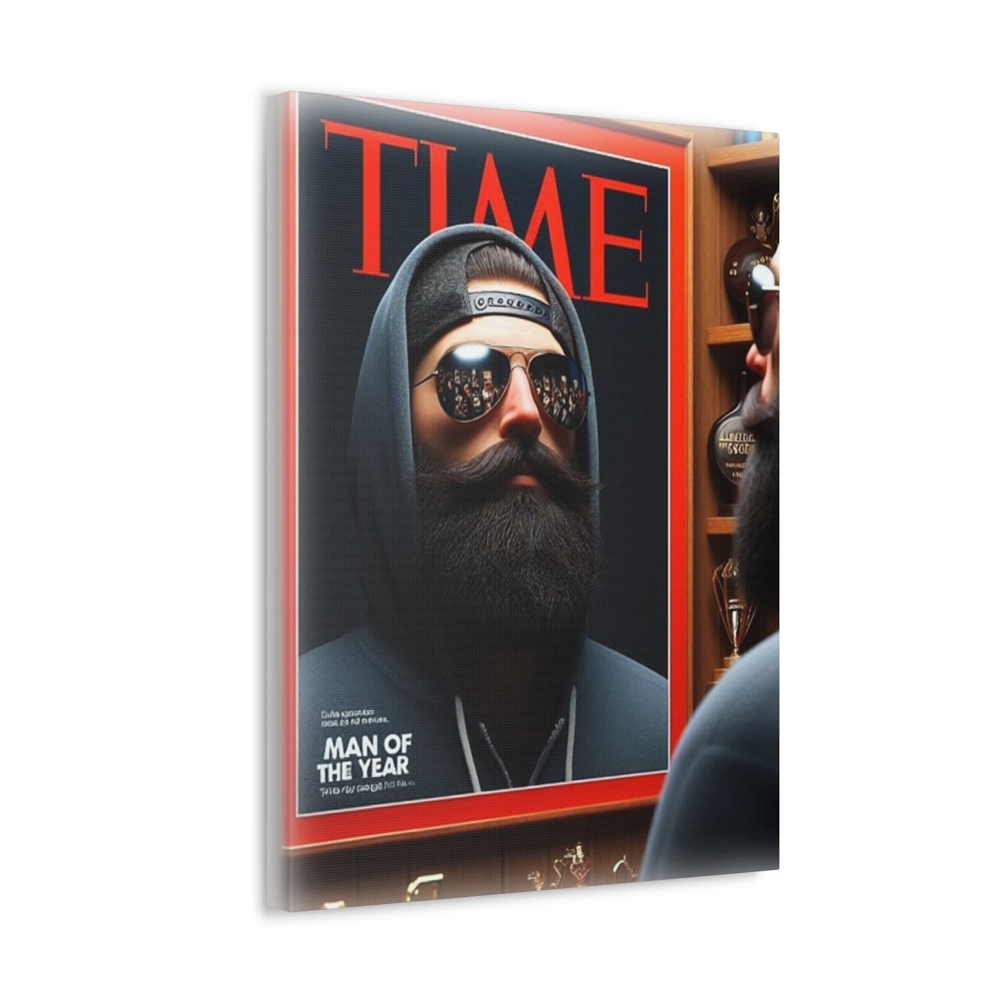 Man of the Year Canvas Art Print, Gift for Him, Cool Wall Decor, Unique Art Piece for Friends, Men's Room Decor, Birthday Gift Idea