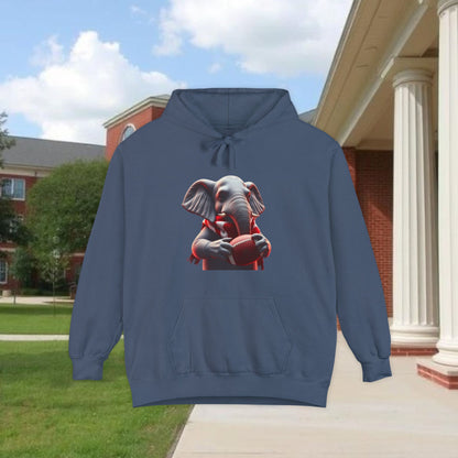 Elephant Graphic Hoodie for College Sports' Lovers, Cozy Unisex Sweatshirt, Unique Gift for Football Fans