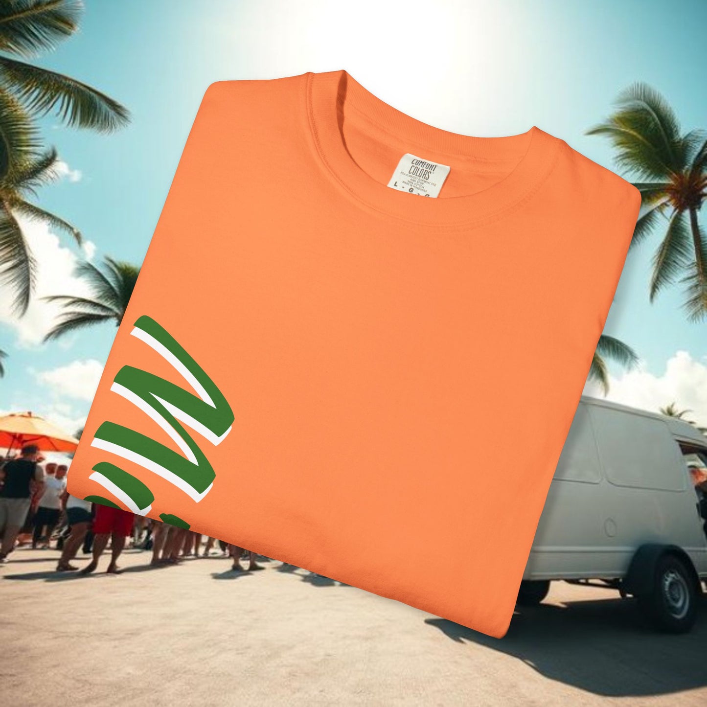 Miami Vibe Unisex Garment-Dyed T-shirt, Casual Wear, Summer Fashion, Nature Lovers, Beach Party, Gift Idea