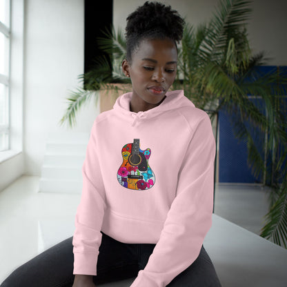 Vibrant Guitar Art Hoodie, Unisex Supply Hoodie, Music Lover Gift, Festival Fashion, Unique Hoodie, Perfect for Concerts, Stylish Gift Idea