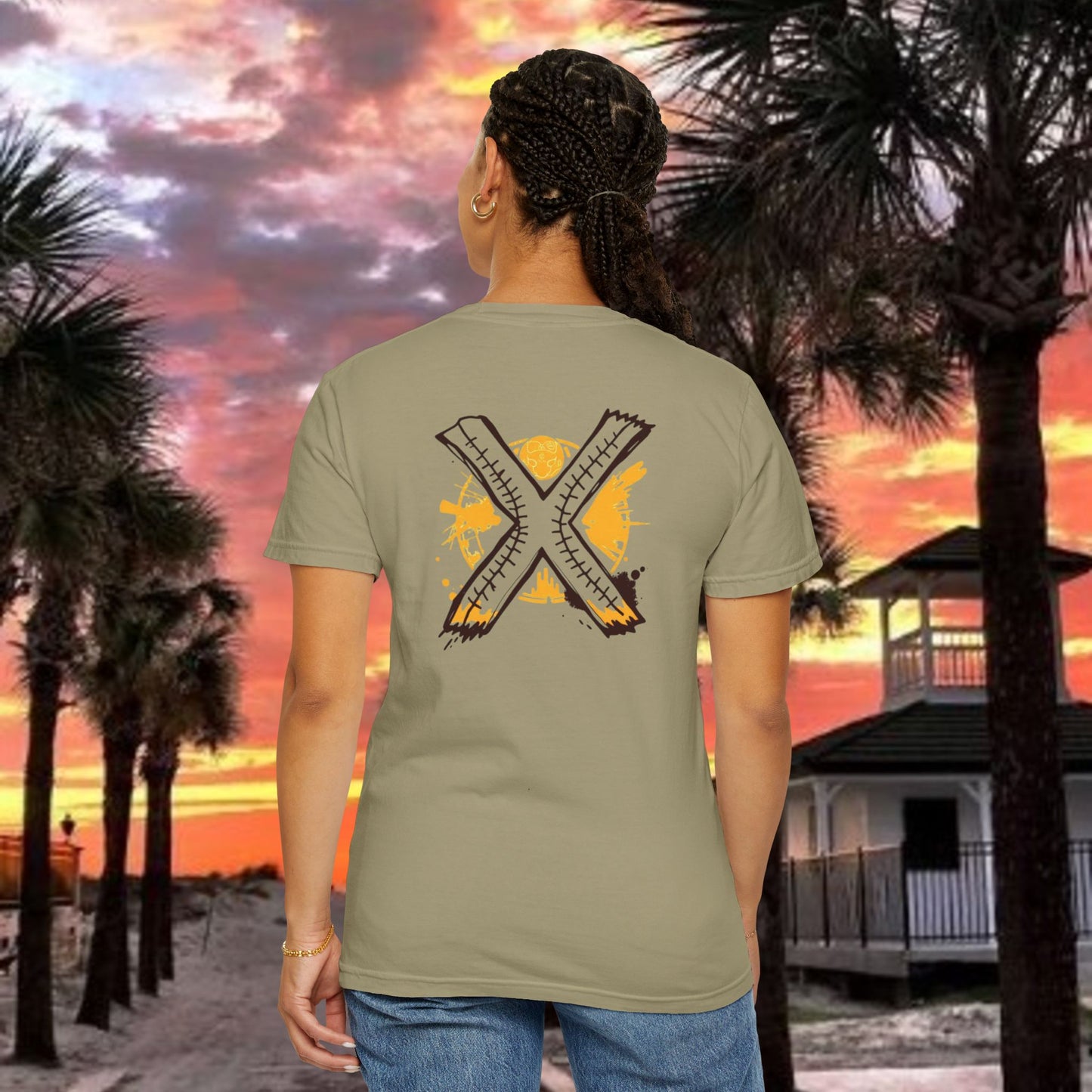 Number 2 Graphic T-Shirt — Bold Retro Patch Front & X Back Tee