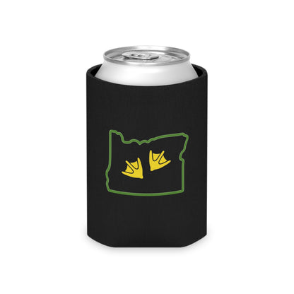 Duck Foot Print Can Cooler, Unique Beverage Holder, Oregon Tailgate Accessory, Outdoor Party Favor, Gift for Beer Lovers