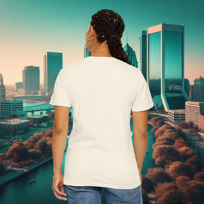 Duval Script T‑Shirt — Jacksonville Retro City Tee, Perfect for Gameday or Everyday Use. Soft style T-Shirt.