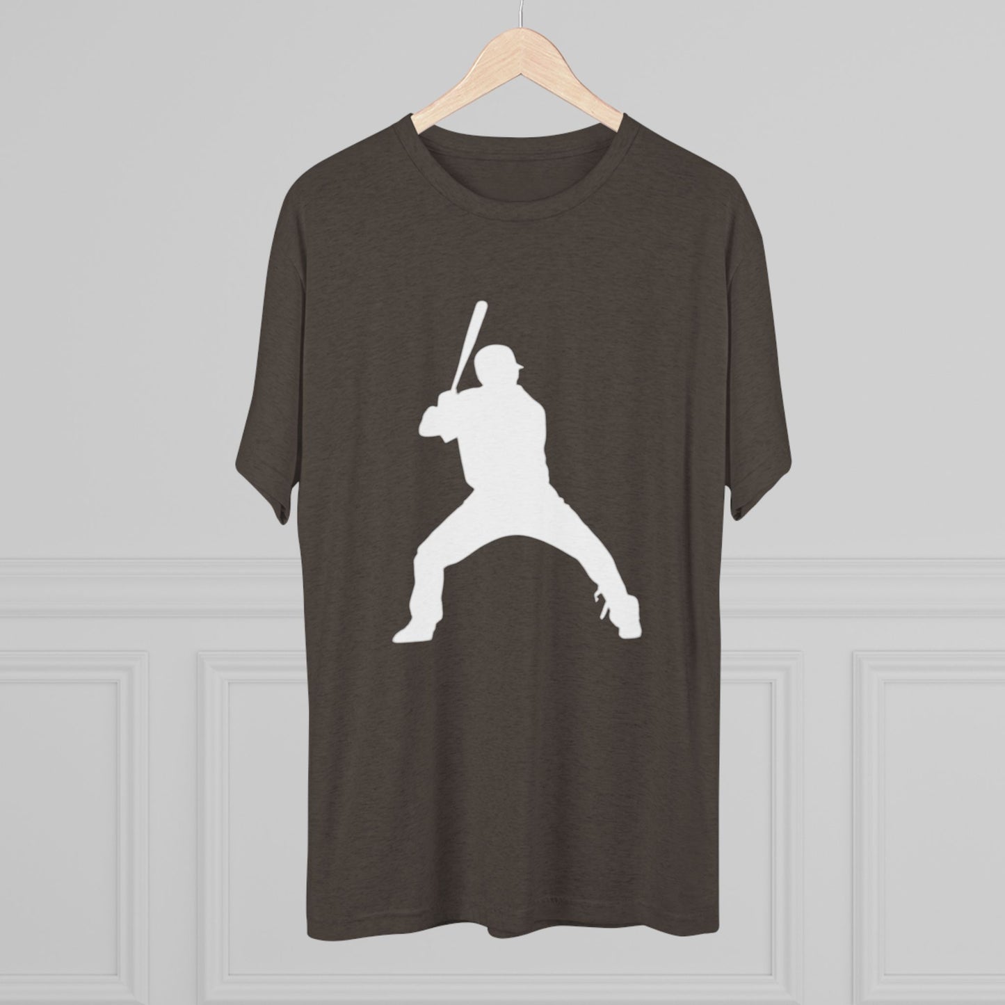 Baseball Batter Tee — Silhouette Front with Number 5 Back