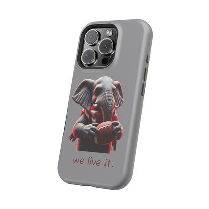 Elephant Football Case - Impact-Resistant Phone Cover, Unique Gift for Sports Lovers, Animal Case for Kids, Fun Accessories, Durable