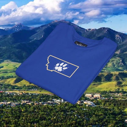 Bobcat Paw Print Youth Tee, Kids Animal Lover Shirt, State Pride T-Shirt, Perfect Gift for Birthdays, Bobcat Apparel