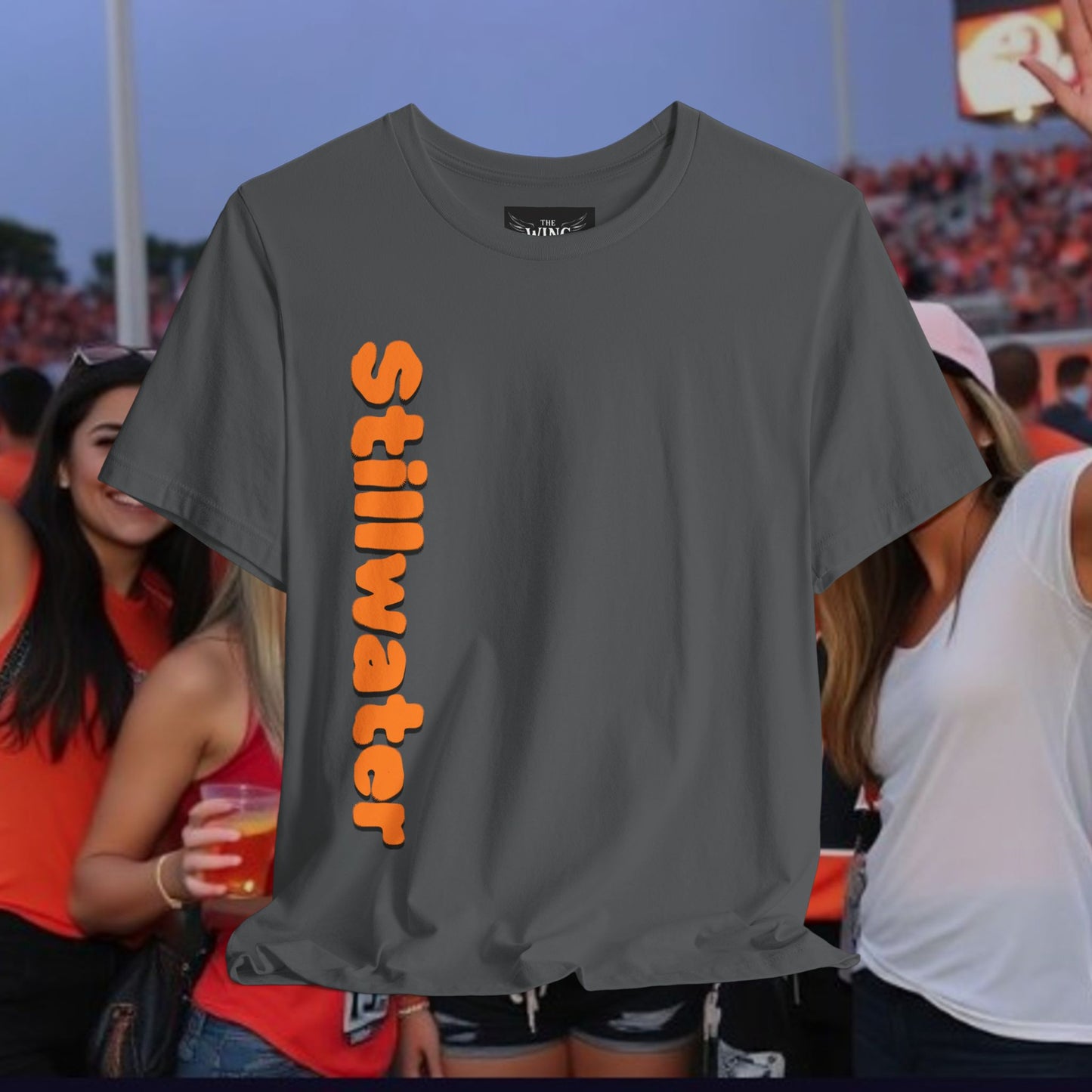 Stillwater Statement Tee, Unisex Short Sleeve Shirt, Casual Wear, College Gear, Festival Outfit, Unique Graphic Tee