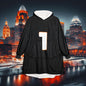 Hooded Blanket — Black Tiger Design with Number 1 (Cozy Game-Day Throw)
