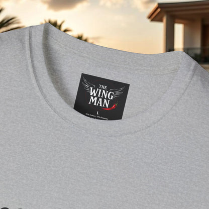 Beer & Wings Unisex Softstyle T-Shirt, Casual Gift for BBQ Lovers, Fun Drink Shirt, Summer Party Apparel, Unique Gift for Foodies