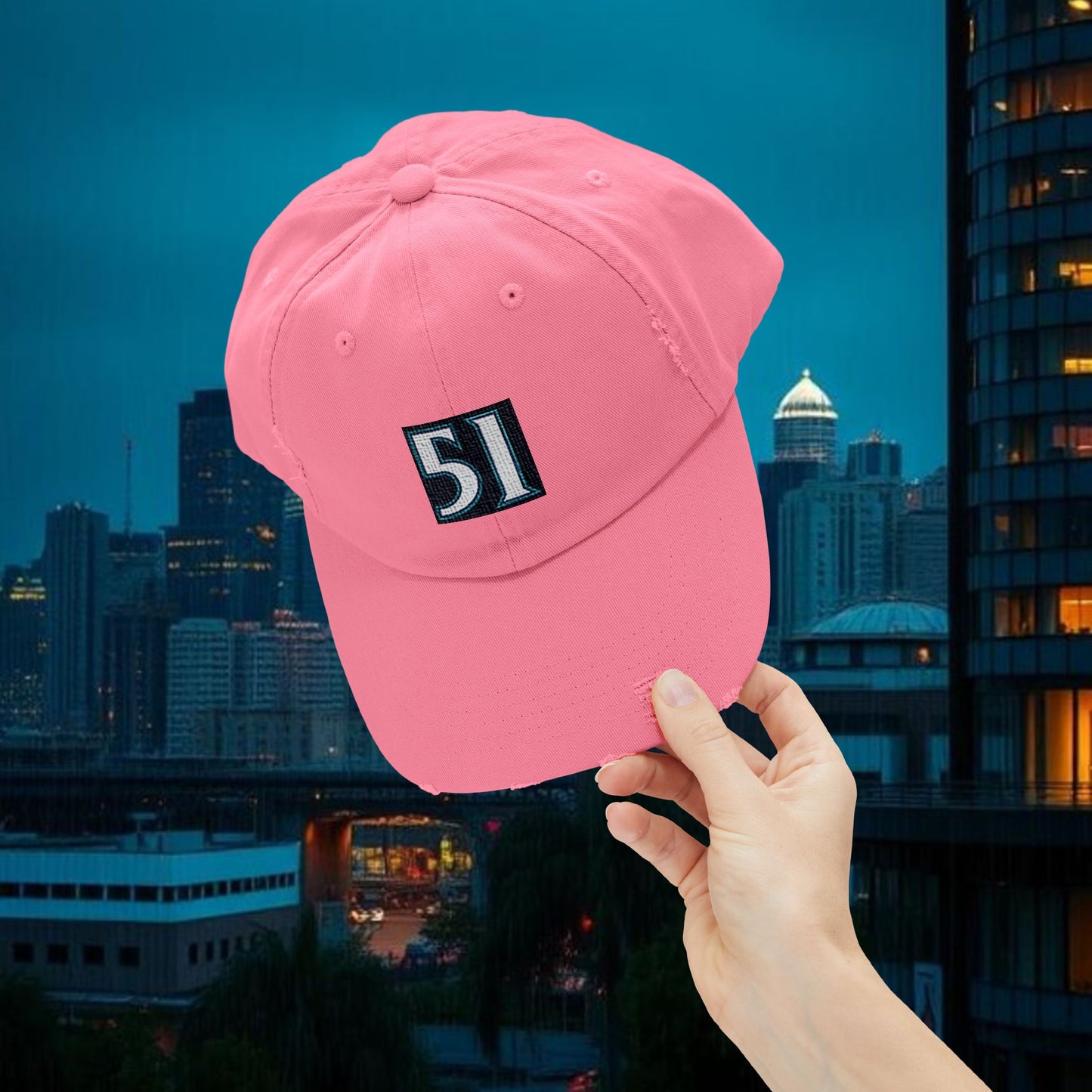 #51 Legends Distressed Cap with Vintage 51 Design | Casual Hat for Everyday Style, Trendy Accessories