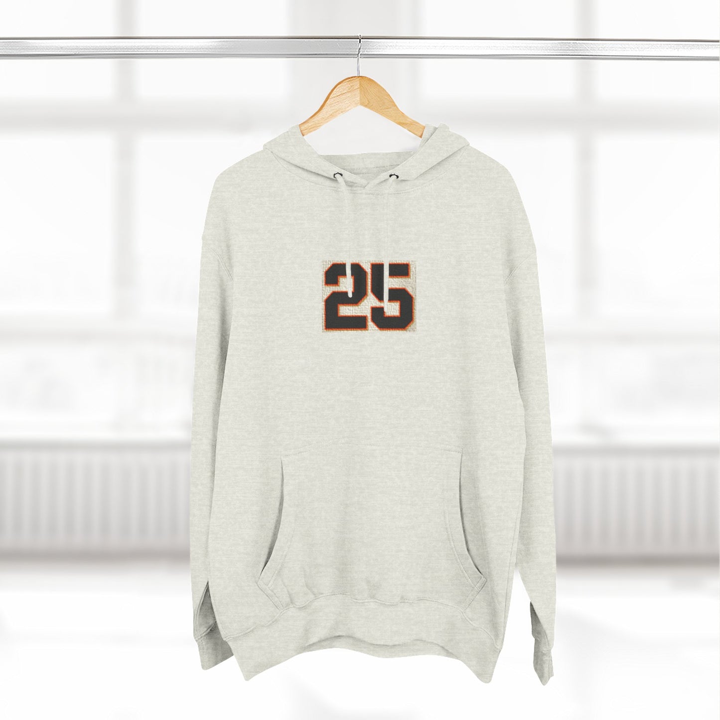 Giants Fans Fleece Hoodie with Number 25 Design - Perfect for Sports Fans, Everyday Wear, Gym, Giants Games