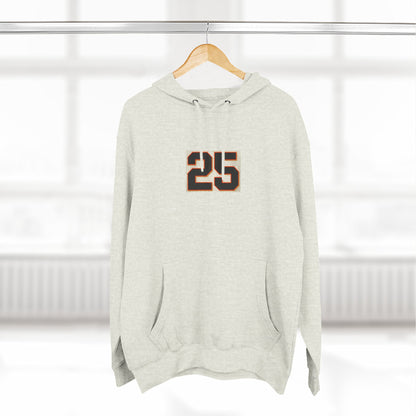 Giants Fans Fleece Hoodie with Number 25 Design - Perfect for Sports Fans, Everyday Wear, Gym, Giants Games