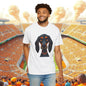 Garment-Dyed Dog Portrait T-Shirt, Sports Fans, Gameday Gift, Casual Wear, Unisex Tee, Perfect for Tailgates