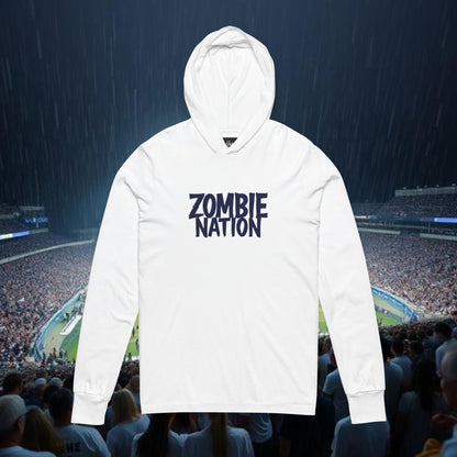 Zombie Nation Unisex Hooded Long Sleeve Tee, Gameday Hoodie, Casual Hoodies, Fan Apparel, Unique Gift Ideas