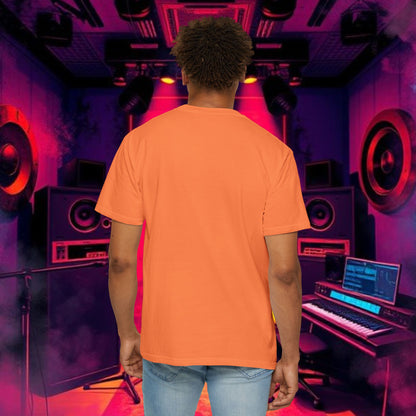 Colorful Unisex Garment-Dyed T-shirt, Artistic Graphic Tee, Music Festival Shirt, Casual Everyday Wear, Vibrant Streetwear, Unique Gift Idea