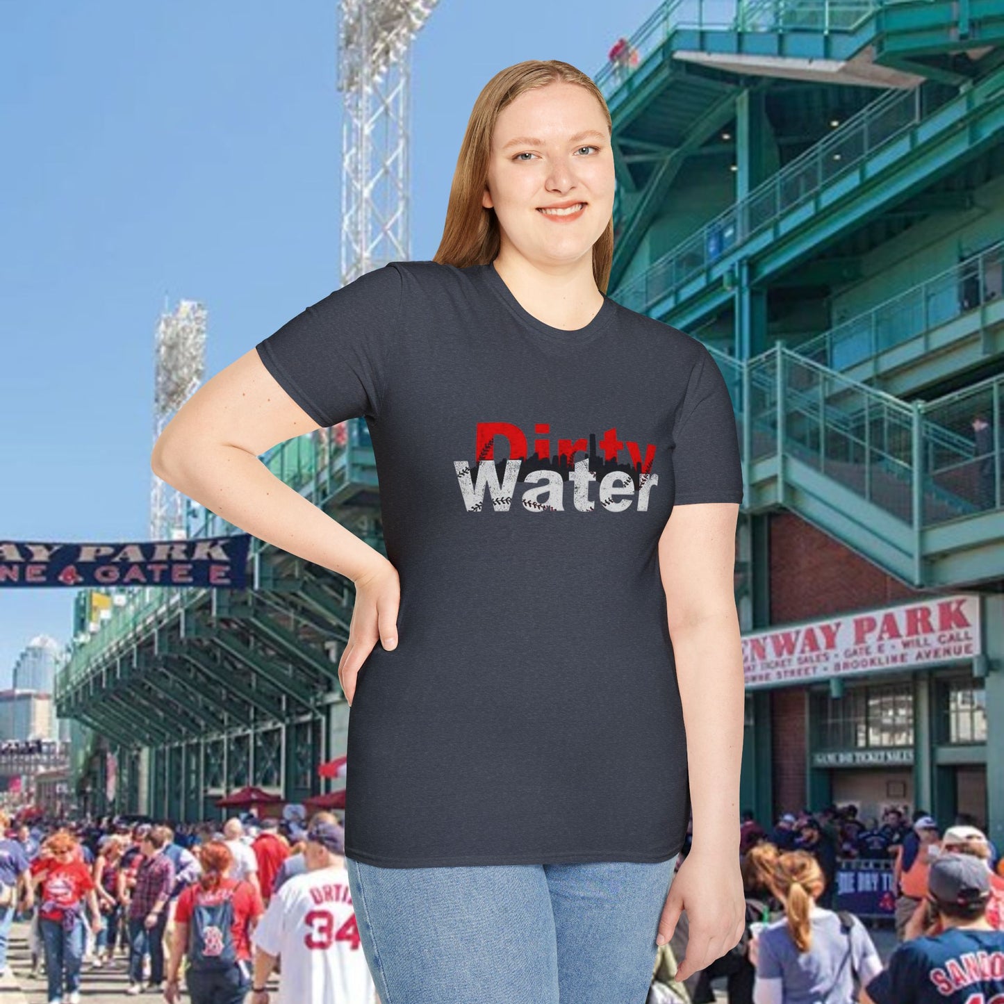 Dirty Water Unisex Softstyle T-Shirt | Casual Graphic Tee, Summer Outfit, Gift for Friends, Beachwear, Everyday Wear