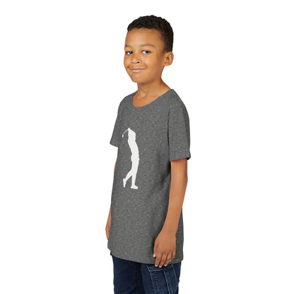 Youth Golf T-Shirt — Silhouette Golfer Short Sleeve Tee
