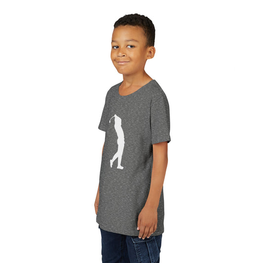 Youth Golf T-Shirt — Silhouette Golfer Short Sleeve Tee