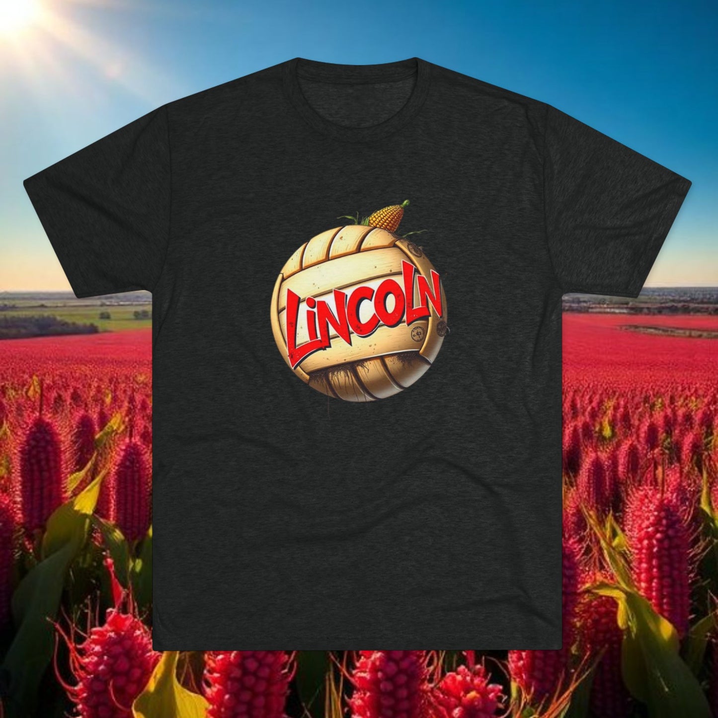 Lincoln Retro Volleyball Tee, Tr-Blend, Super Soft Style T-Shirt, Perfect for Gameday
