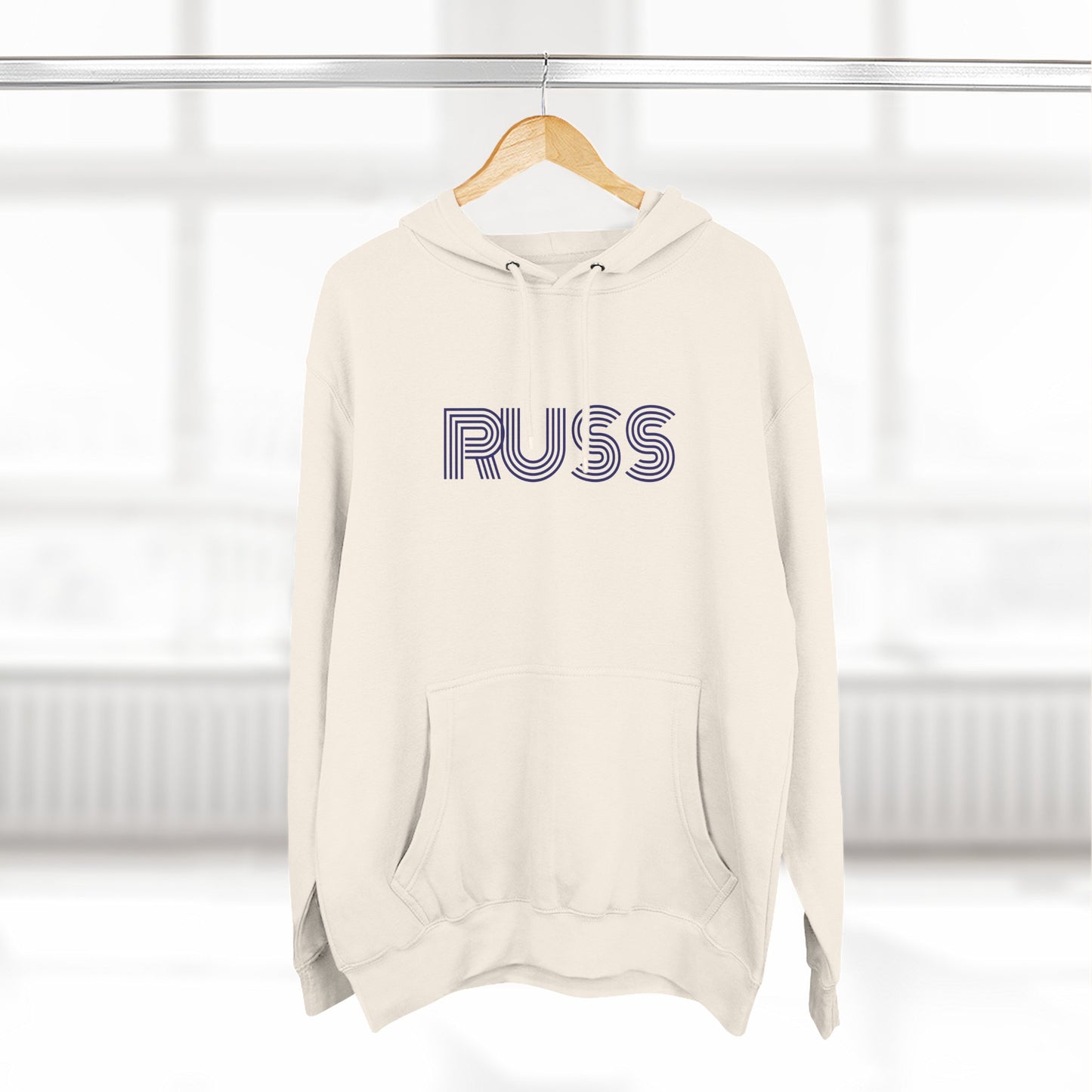 Russ Fleece Hoodie with RUSS Design, Perfect for Relaxation, Gifts, and Casual Outings, Urban Fashion, Rapper Hoodie