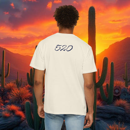 Tucson Arizona Area Code T-Shirt — 520 Back Print, Southwestern Travel Tee, Soft-Style