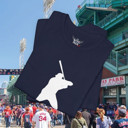 Baseball Stars Batter Silhouette T‑Shirt with Number 34 Back