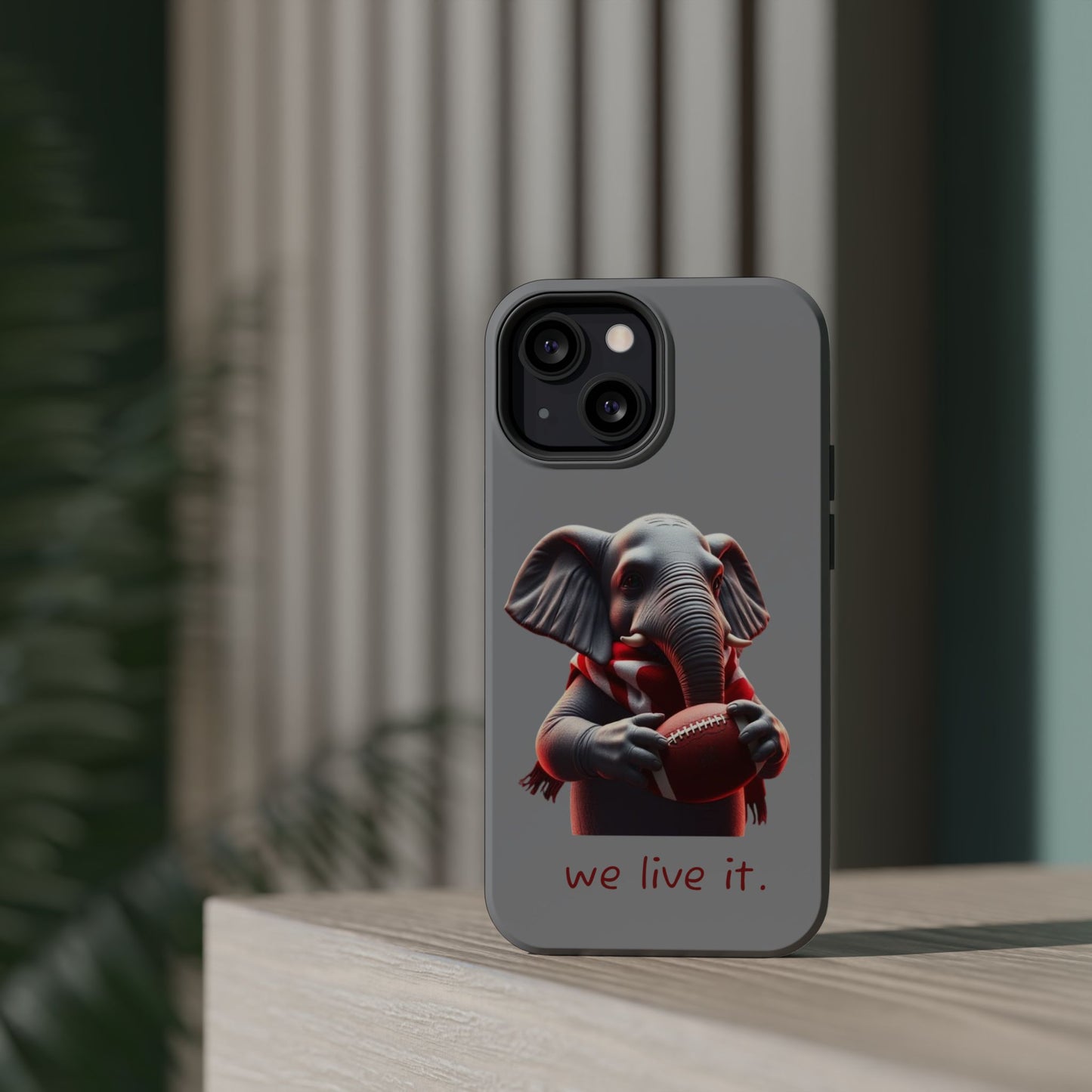 Elephant Football Case - Impact-Resistant Phone Cover, Unique Gift for Sports Lovers, Animal Case for Kids, Fun Accessories, Durable