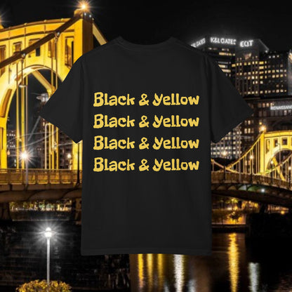 Pittsburgh Black & Yellow Vertical Tee